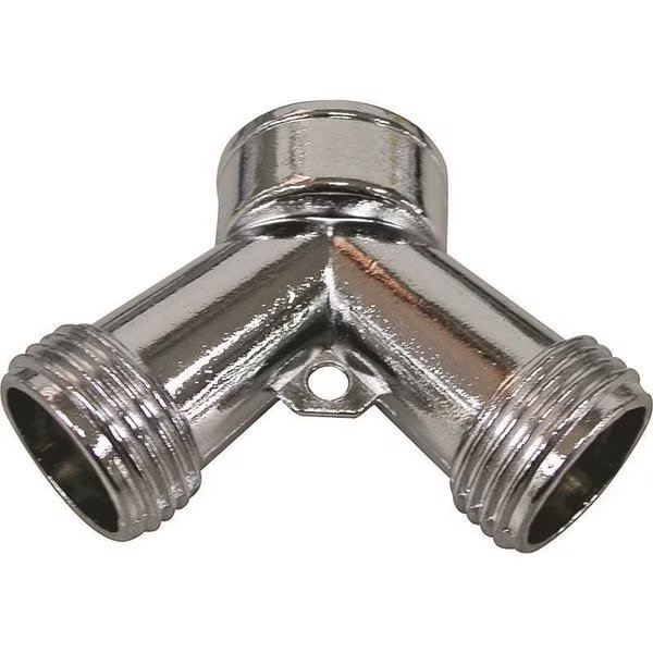 Hose Y Connector Chrome Cast, Landscapers Select, Mfr#: PMB-064